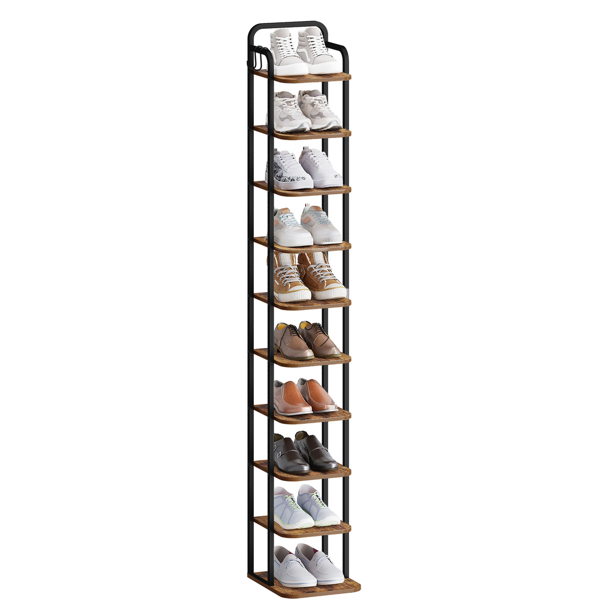 HEXCELEN  Adjustable Shoe Rack - Space-Saving Shoe Tower for Small Spaces