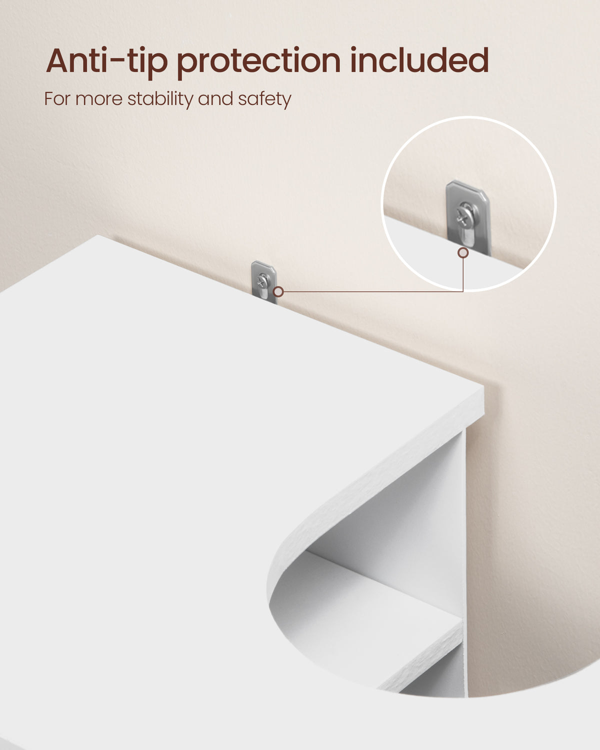 joyunite Under Sink Bathroom Cabinet, Storage Cabinet with Adjustable Shelf and 2 Doors Bathroom Sink Unit for Washbasins with Pedestal, with Feet, Bathroom Vanity Unit, White, BC19103X