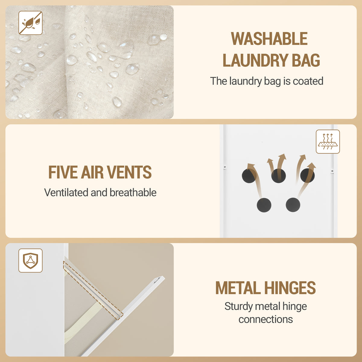 joyunite Bathroom Cabinet with Laundry Basket, Slim Narrow Laundry Cabinet with Drawer and Removable Hamper, Storage Cabinet Unit for Bathroom, 40 x 40 x 100 cm, White, BC42003X