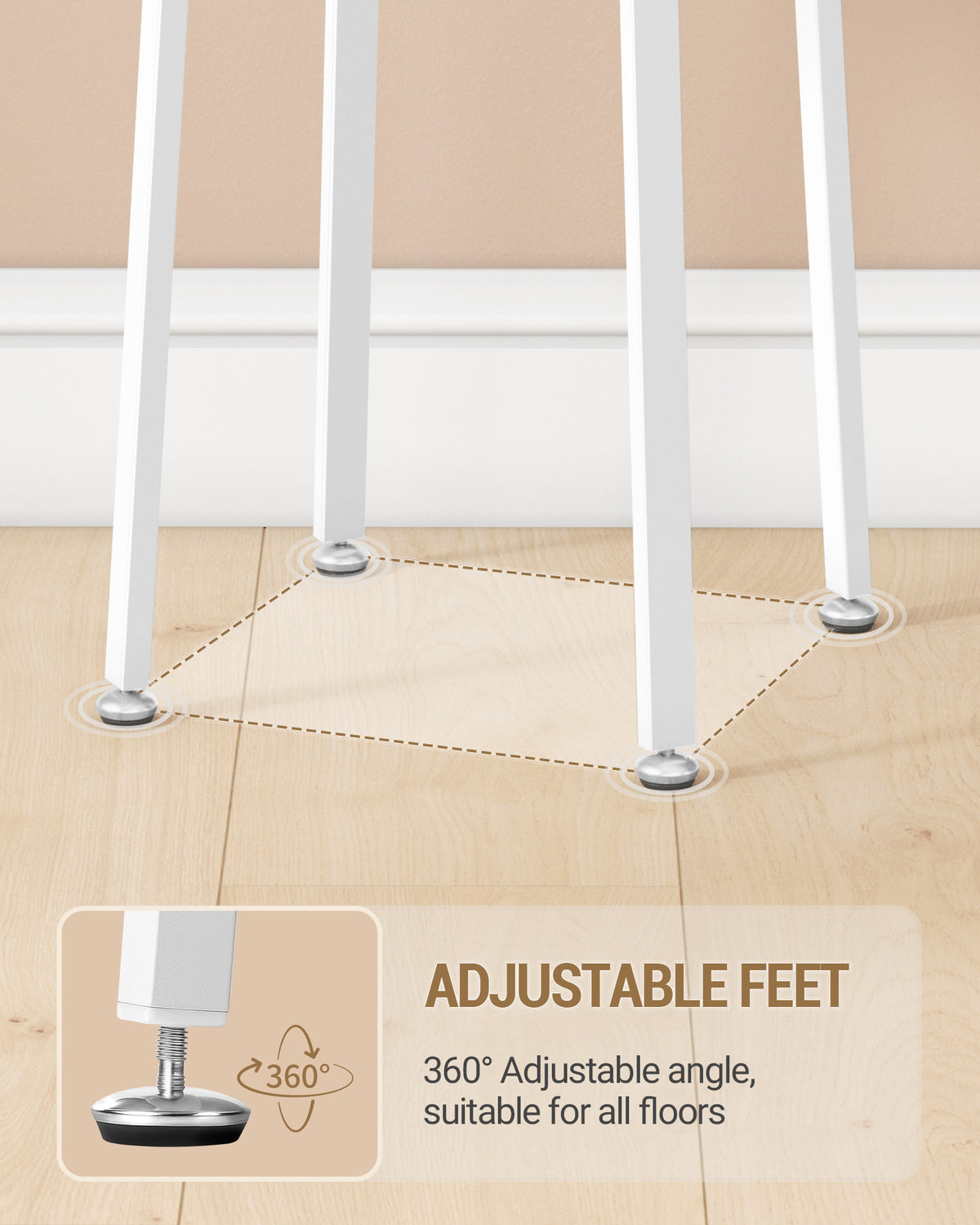 joyunite Coat Stand, Coat Rack with 16 Hooks and 1 Basket, Metal Coats Hall Tree for Scarves, Bags, Hats, FreeStanding, Hallway, Living Room, Bedroom, Office, White Oak CR27316W