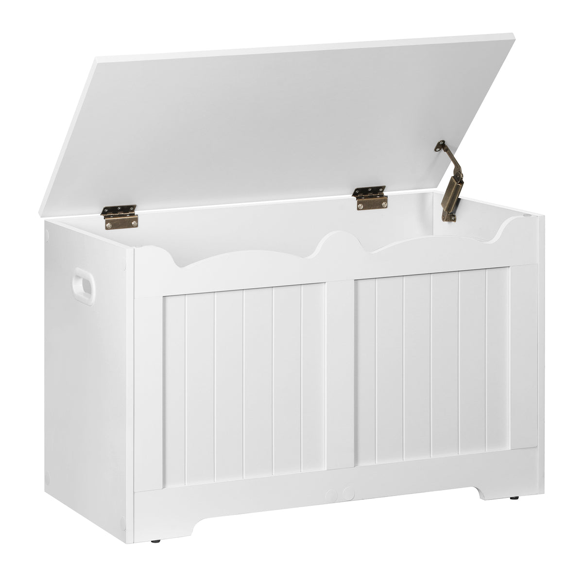 joyunite Storage Bench, 40 x 76 x 48 cm, White – Bench with Storage and 2 Sturdy Hinges; Storage Unit for Hallway, Bedroom, Living Room SB04403X